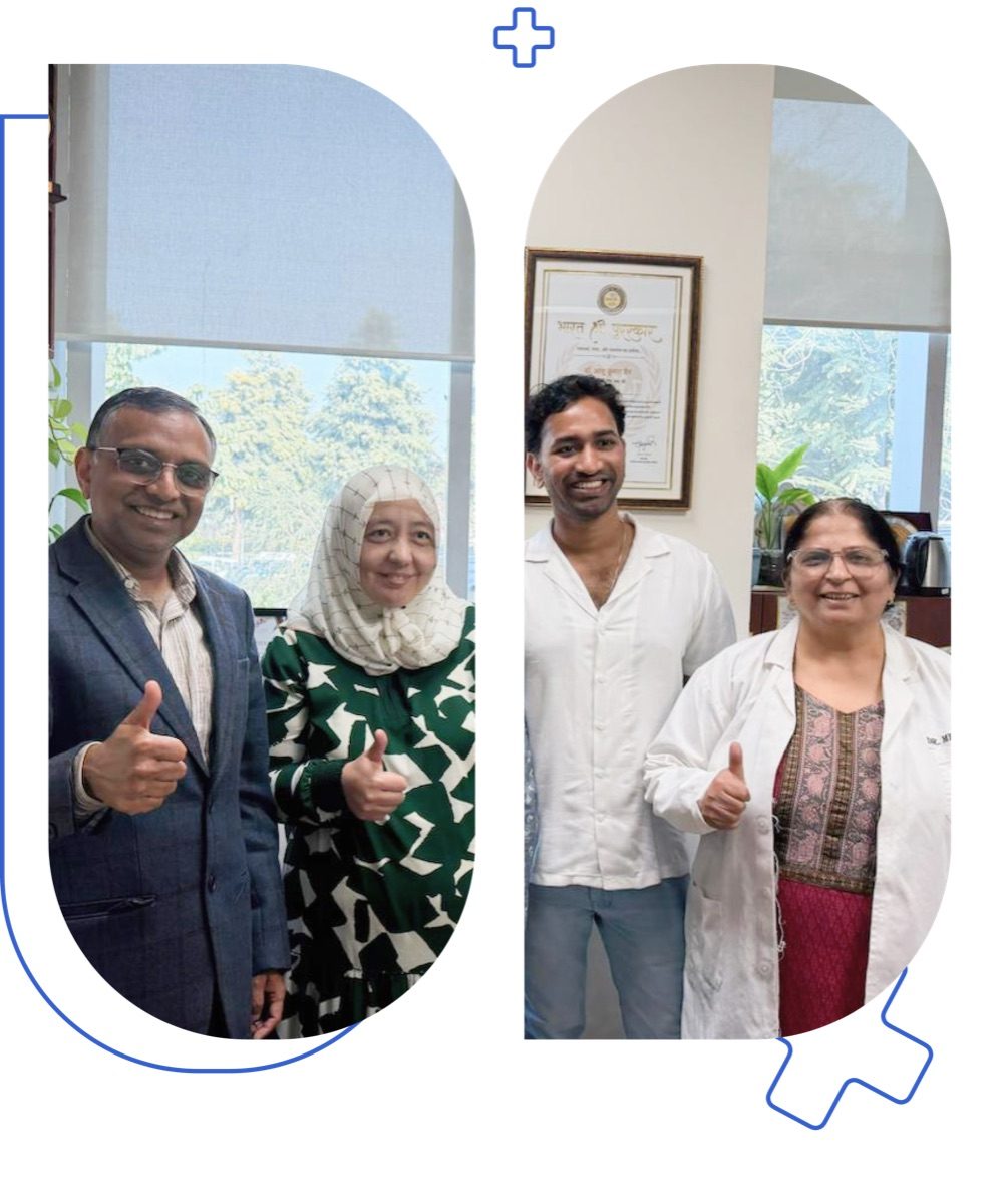 Doctors supporting patients